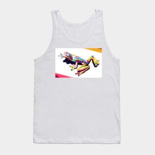 Pop Art design illustration with tree frog image Tank Top